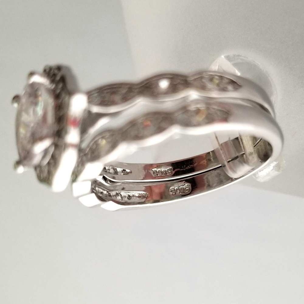 Antique Style Sterling Ring Set - Picture 3 of 7